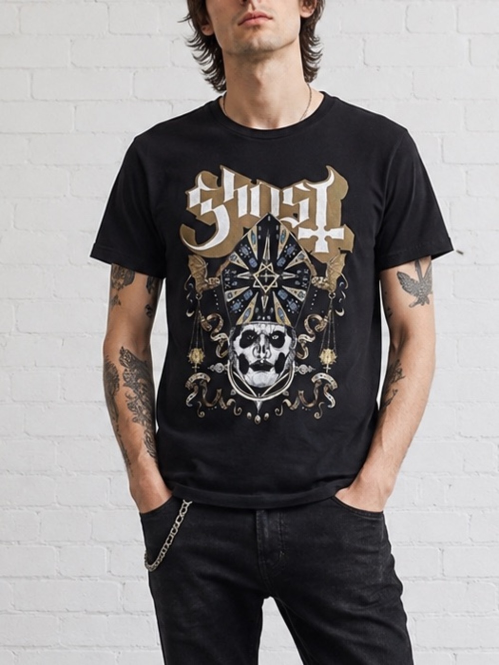 Ghost Band T-shirt Bats & Papa Emeritus IV Size Large 100% Cotton USA